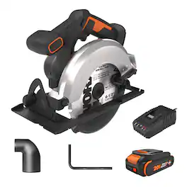 WORX - WX526L 20V 6.5" Cordless Circular Saw Kit - Black