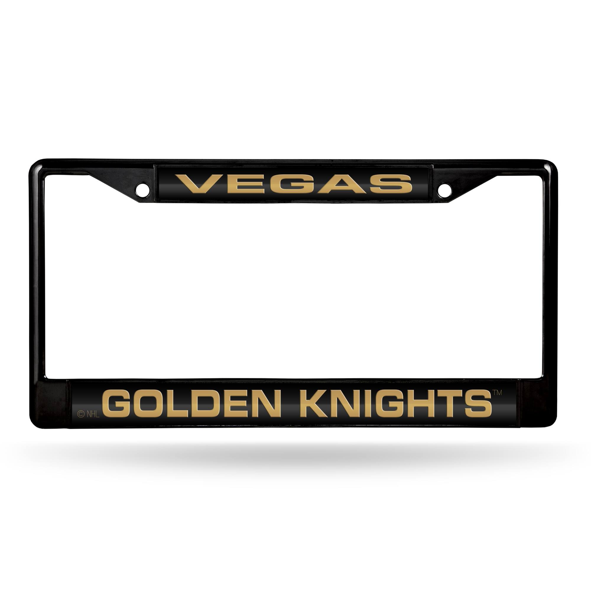 Las Vegas Golden Knights Black Metal License Plate Frame Holder