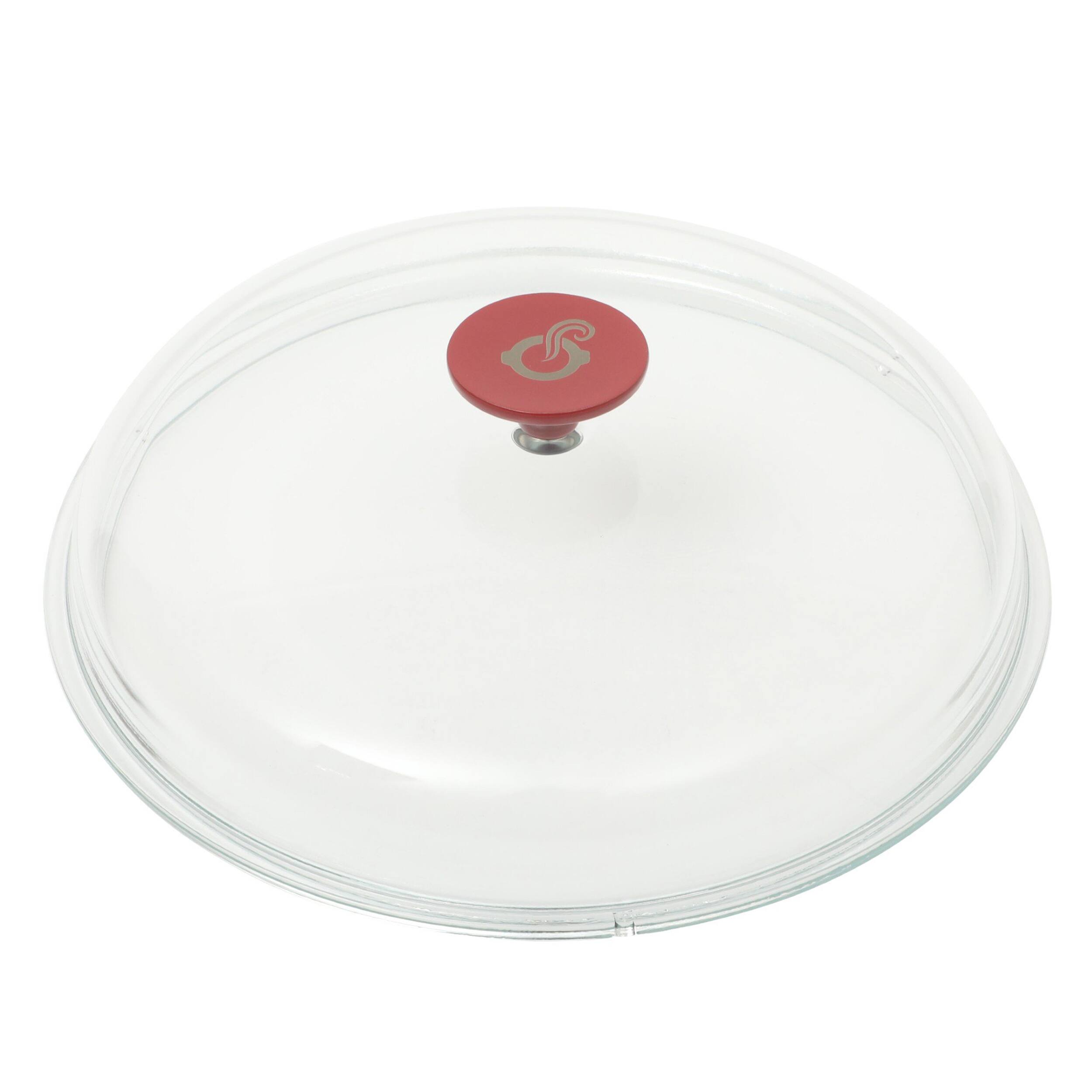 Alt View 4. Crockpot - Crock Pot 3 Quart Enameled Cast Iron Dutch Oven With Borosilicate Lid in Red - Red.