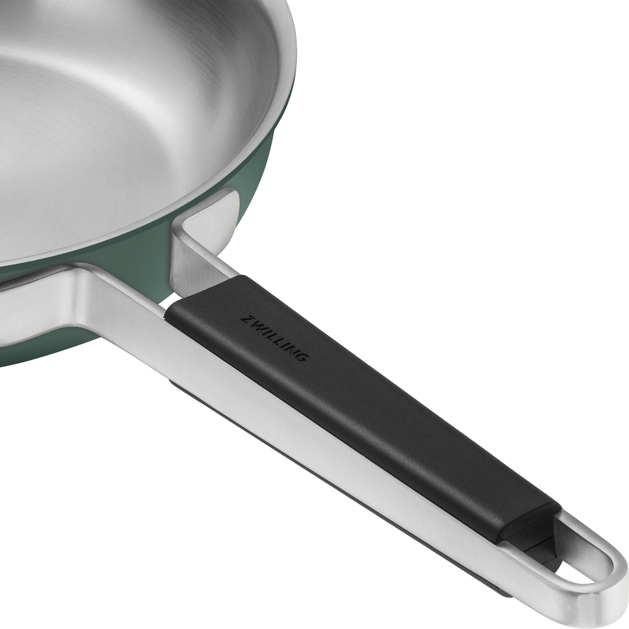 Alt View 3. ZWILLING - ZWILLING Pure 9.5-inch Stainless Steel Fry Pan, Green - Green.
