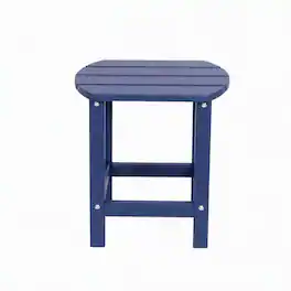 RYHNUYNE - Square Outdoor Side Table,Outdoor Patio End Table,Fade-Resistant Furniture for Porch Pool Garden & Lawn - Navy Blue