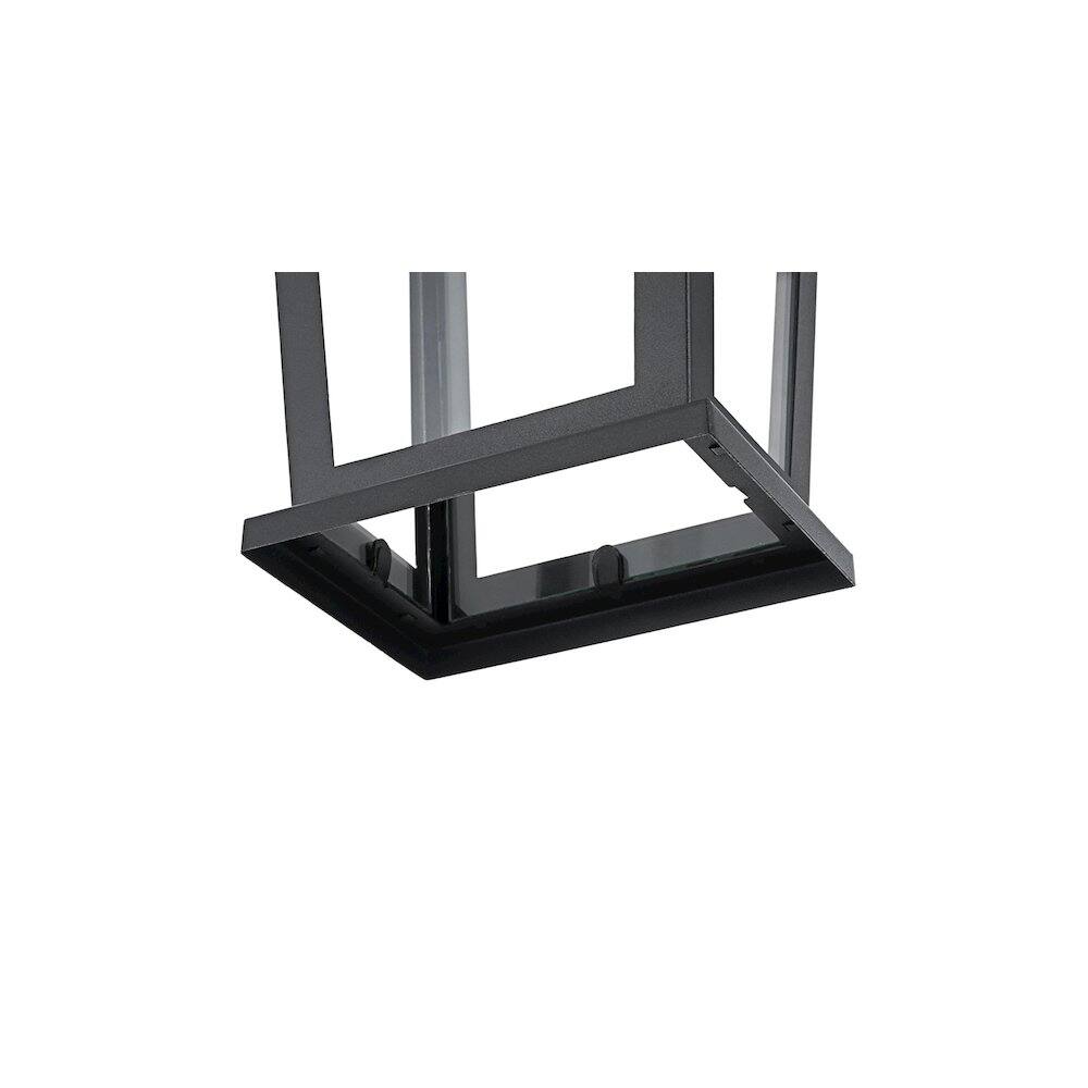 Left. Elegant Lighting - Berks 7 inch Outdoor Pendant in Black - Black.