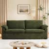Front. Dyonery - Dyonery 70" Loveseat Sofa Corduroy Couch, Deep Seat Slipcovered Sofa with 2 Wide Armrest Pillows and Soft Backrest - Green.