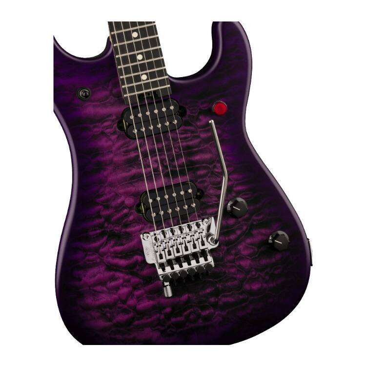 Left. EVH - EVH 5150 Deluxe QM Series 6-String Electric Guitar (Right-Handed, Purple Daze).