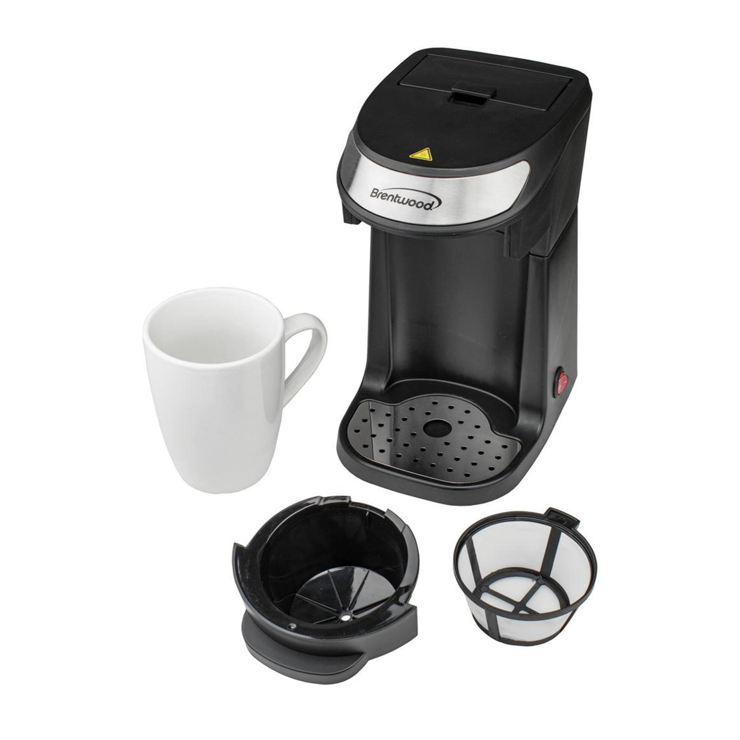 Alt View 7. Brentwood - Brentwood Single Serve Coffee Maker in Black with Mug - Black.