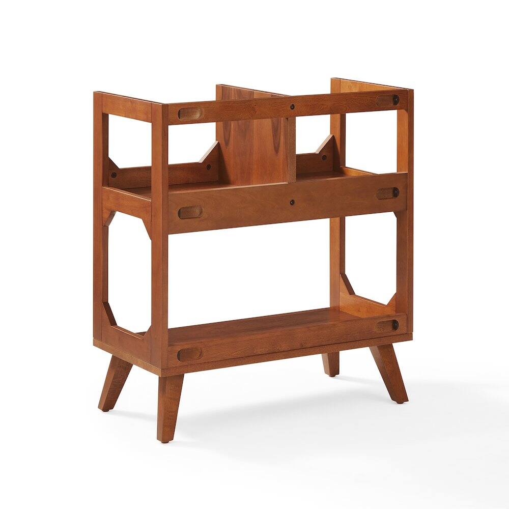 Alt View 2. Crosley Furniture - Asheville Medium Vinyl Record Storage Stand - Walnut.