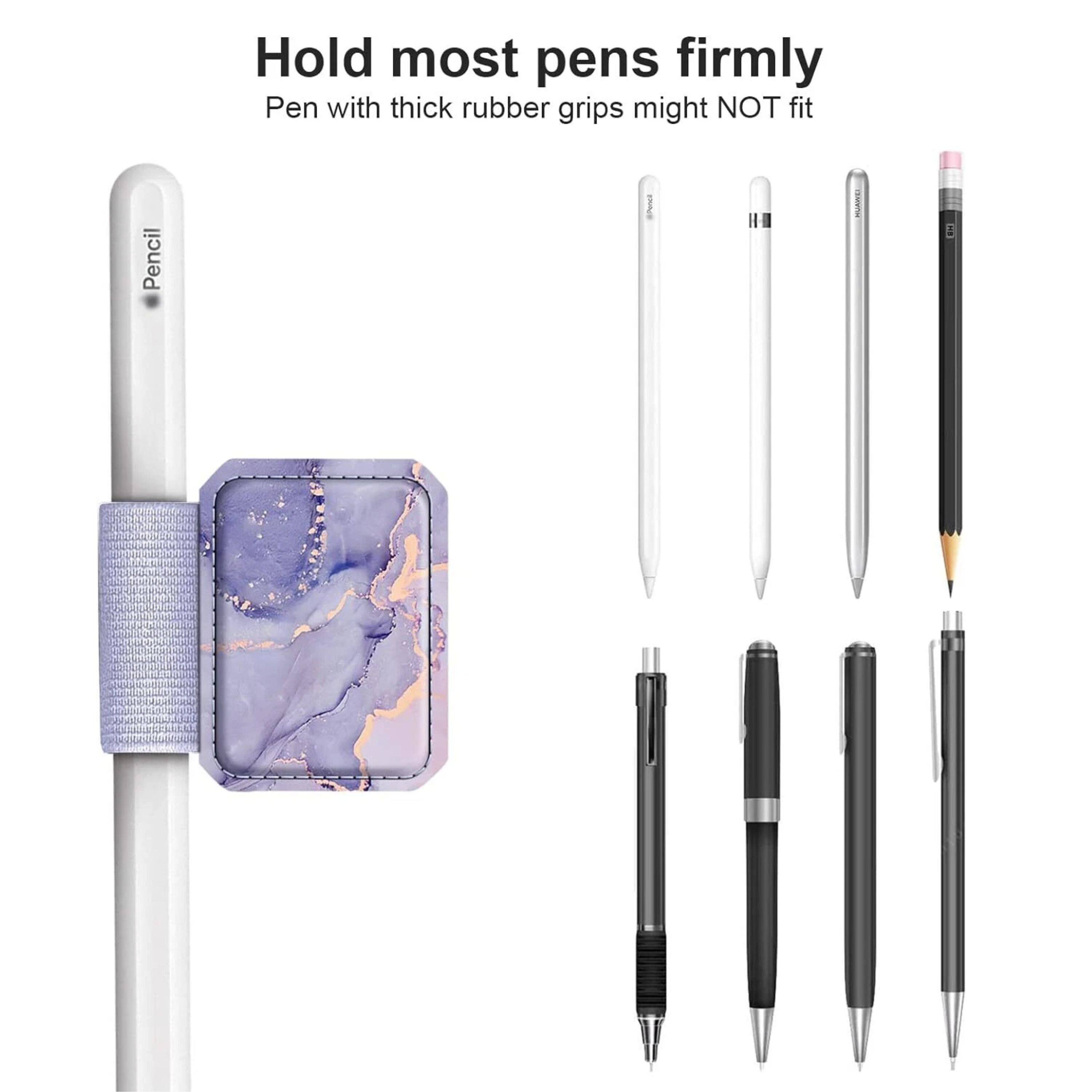 Hold most pens firmly  
Pen with thick rubber grips might NOT fit