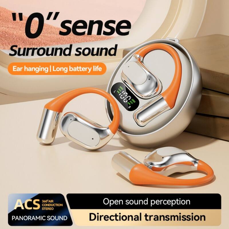 "0" sense Surround sound  
Ear hanging | Long battery life  

ACS 360° AIR CONDUCTION STEREO  
PANORAMIC SOUND  

Open sound perception  
Directional transmission