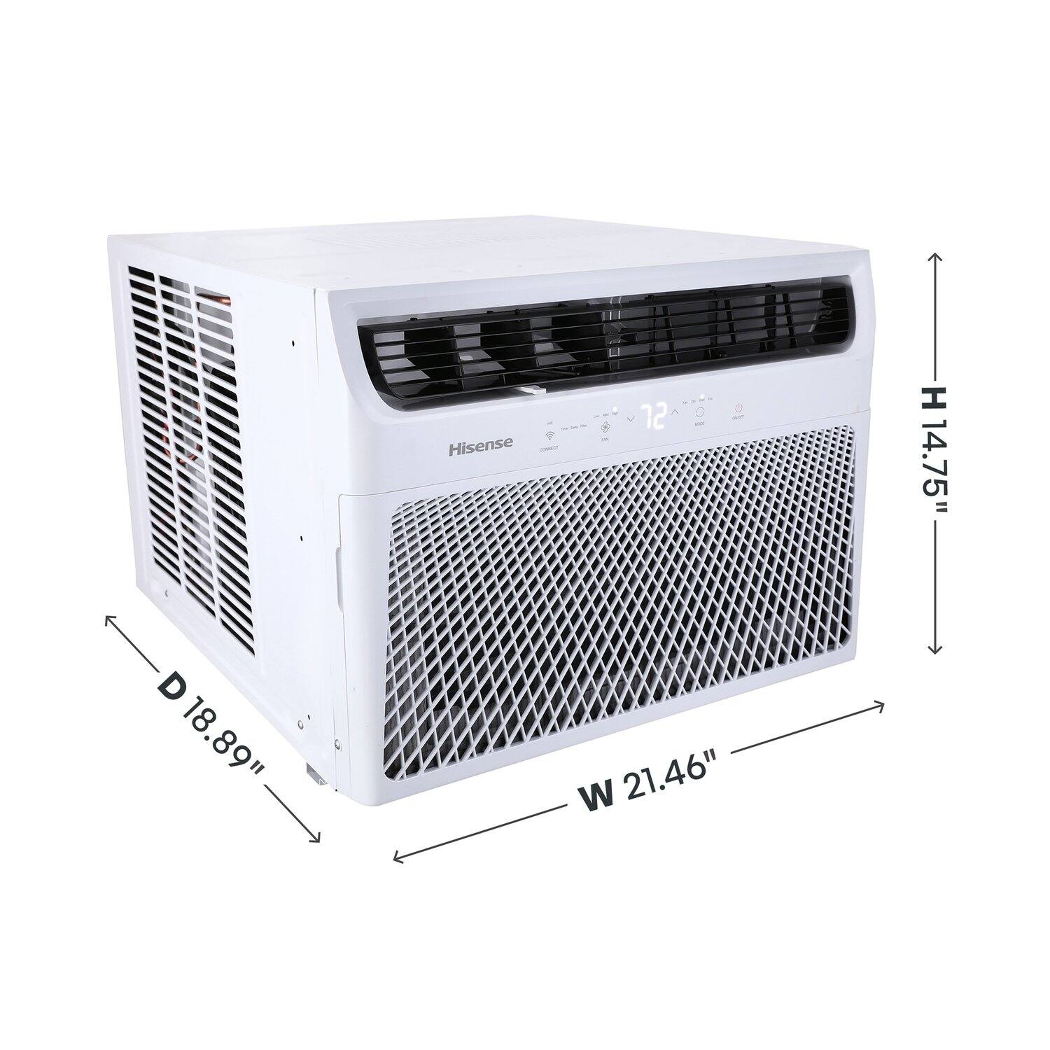 Hisense  
H 14.75"  
D 18.89"  
W 21.46"