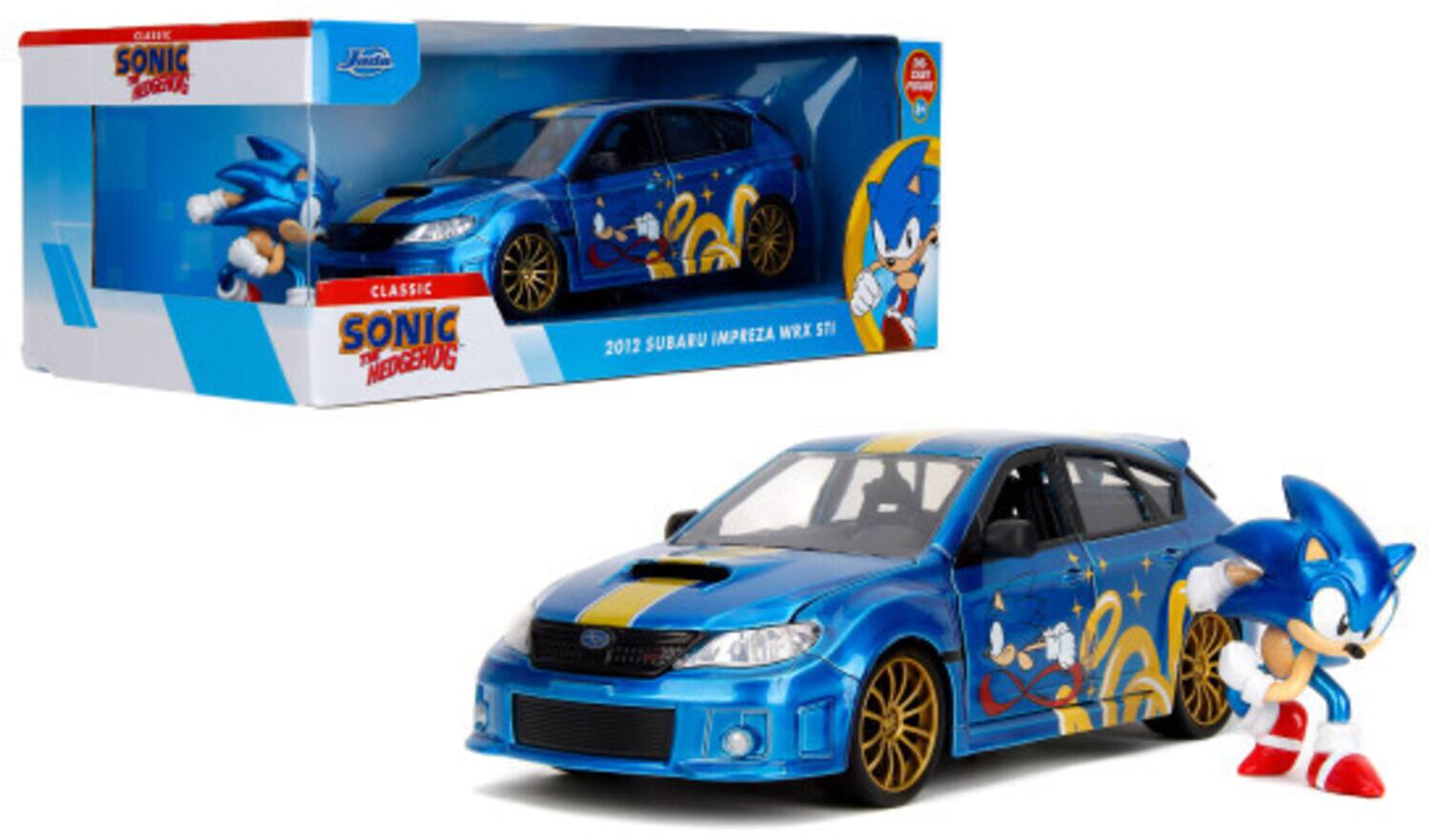 Jada Toys - 1:24 Sonic the Hedgehog - Hollywood Rides - '12 Subaru WRX STI with Sonic Figure - COLLECTIBLES - Multicolor
