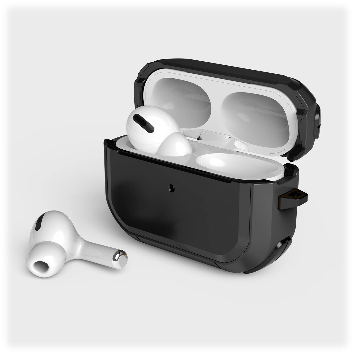Alt View 14. SaharaCase - Armor Case for AirPods Pro 2 (1st Gen and 2nd Generation 2022) - Black.