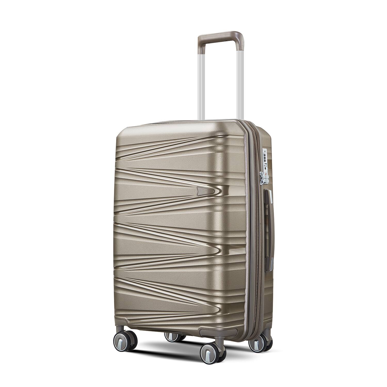Alt View 7. ELEMENT ACE - 4-Piece Hardshell Luggage Set: Lightweight, Expandable Suitcase with TSA Lock & Spinner Wheels - Travel Set - Champagne.