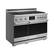 Left. Thor Kitchen - 7.6 Cu Ft. Freestanding Double Oven Dual Fuel Gas Range with 7 Burners - Stainless Steel.