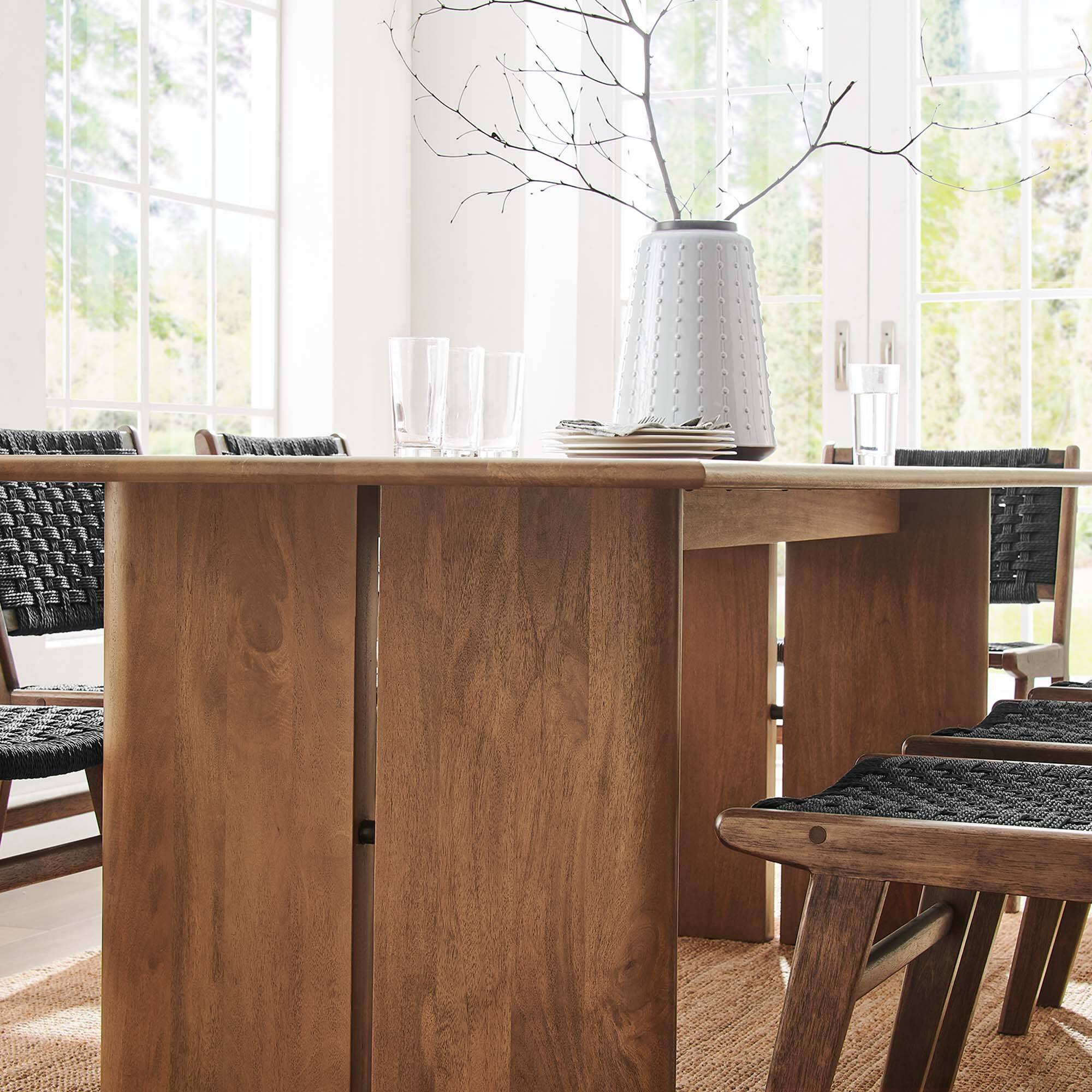 Alt View 7. Modway - Amistad 86" Wood Dining Table - Brown.