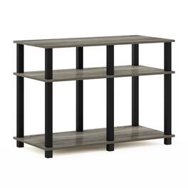 Furinno - Romain Turn-N-Tube TV Stand for TV up to 40 Inch - French Oak/Black