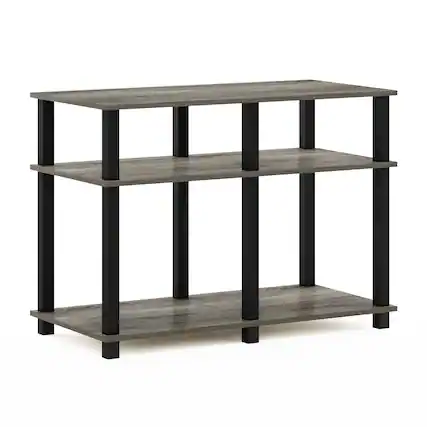 Front. Furinno - Romain Turn-N-Tube TV Stand for TV up to 40 Inch - French Oak/Black.