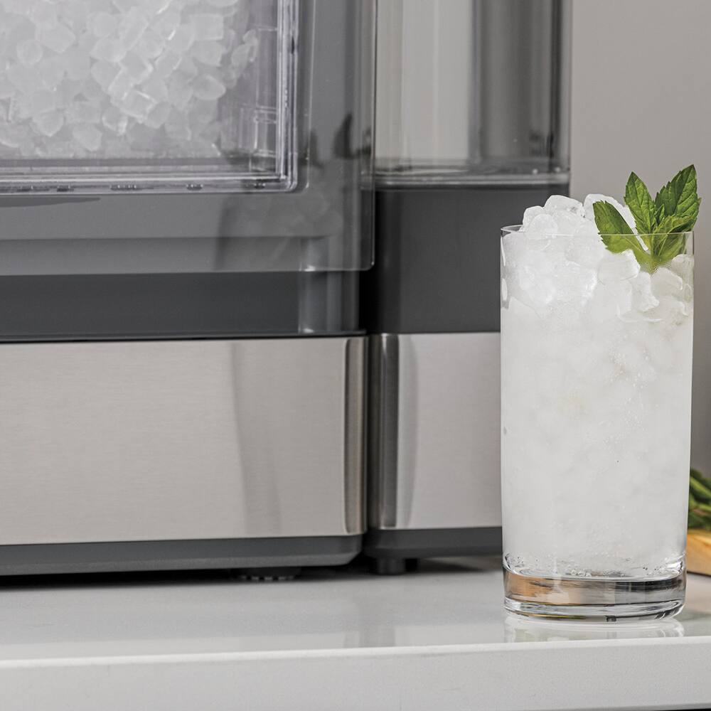 Alt View 3. GE Profile - Opal Countertop Nugget Ice Maker with Side Tank - Stainless Steel.