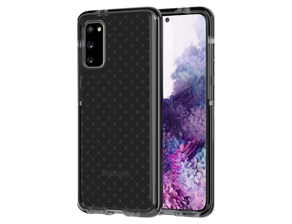 Front. Tech21 - Tech21 Evo Check Case for Samsung Galaxy S20 5G Phone - Black - Black.