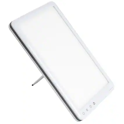 Front. COWIN - UV-Free LED Therapy Lamp - 3 Color Modes 5 Brightness Levels Simulated Sunlight for Home Office - White.