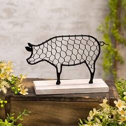 Angle. BreeBe - Black Chicken Wire Pig - Black.