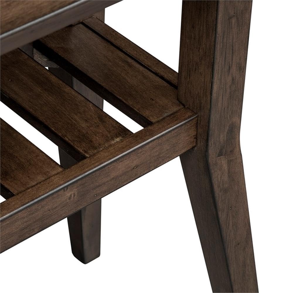Angle. Liberty Furniture Industries - Ventura Blvd Sofa Table in Bronze Spice - Brown.