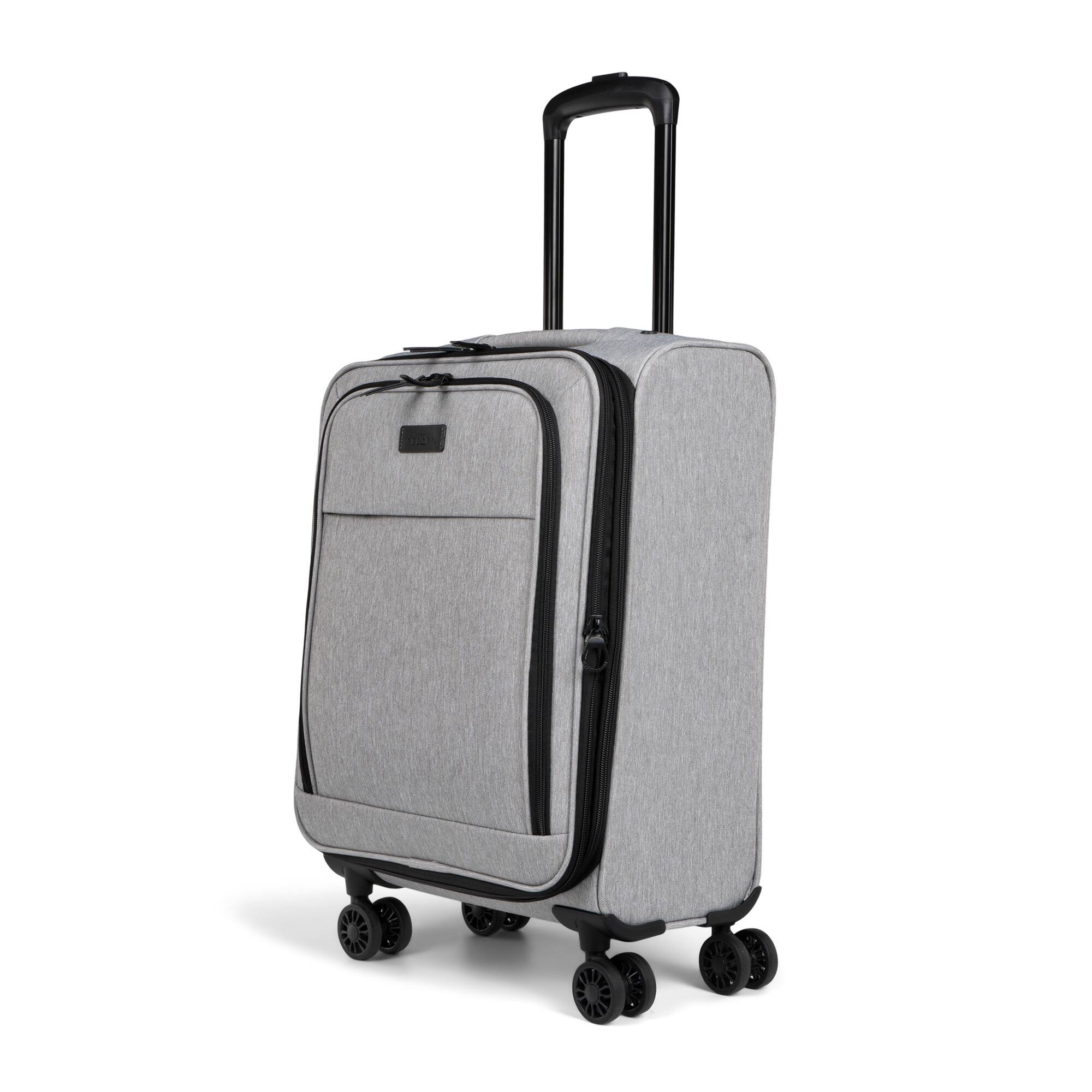 Angle View: Bugatti - Reborn Carry on Suitcase - Gray