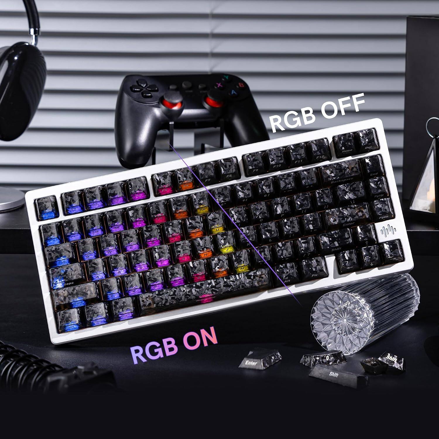 RGB OFF F12 F10 F9

Shill

M

Caps

RGB ON

Enter

Shift

Shift
