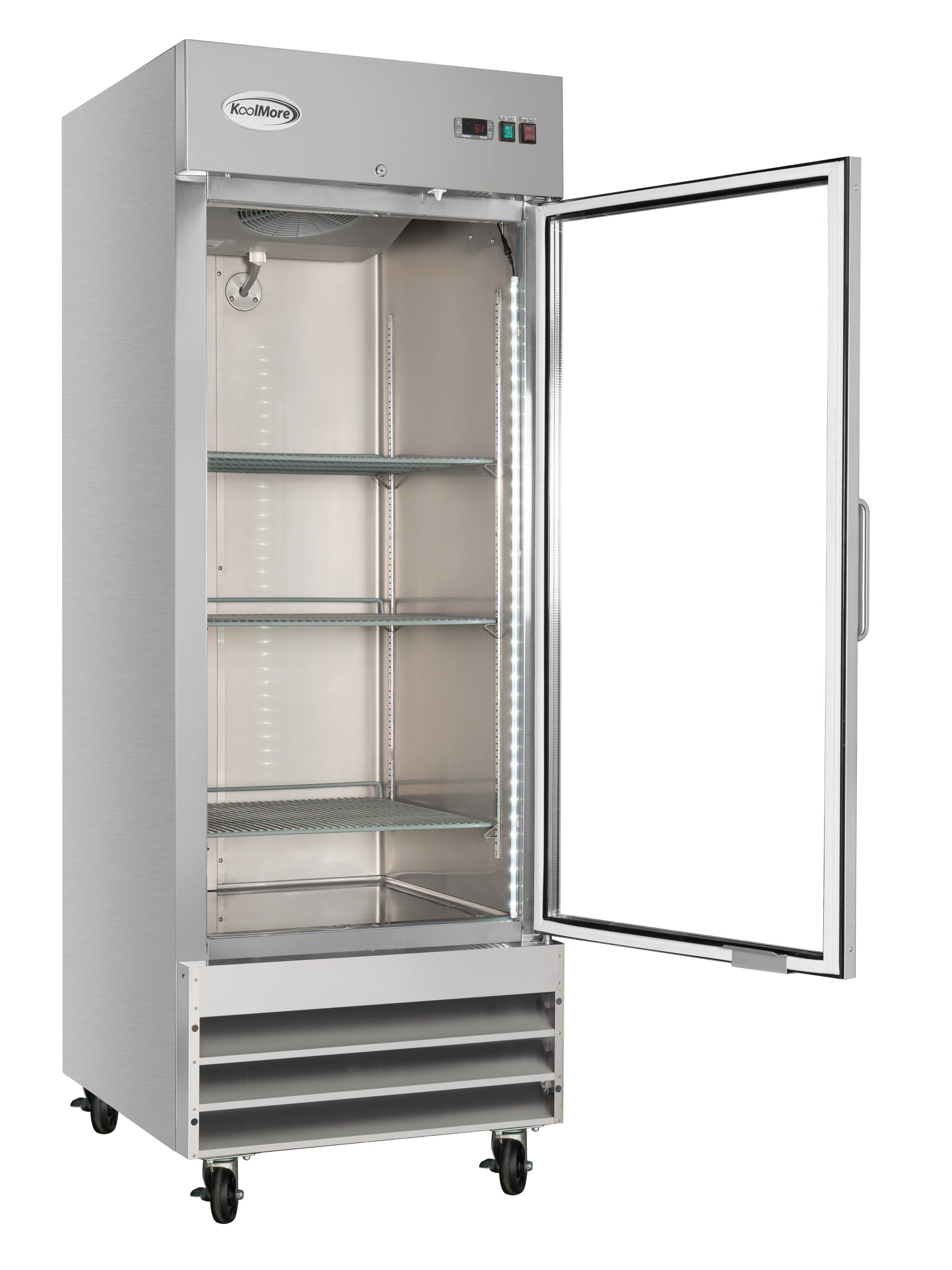 Back. Koolmore - 29 in. One Glass Door Reach-In Freezer 23 cu ft. RIF-1D-GD - Stainless steel.