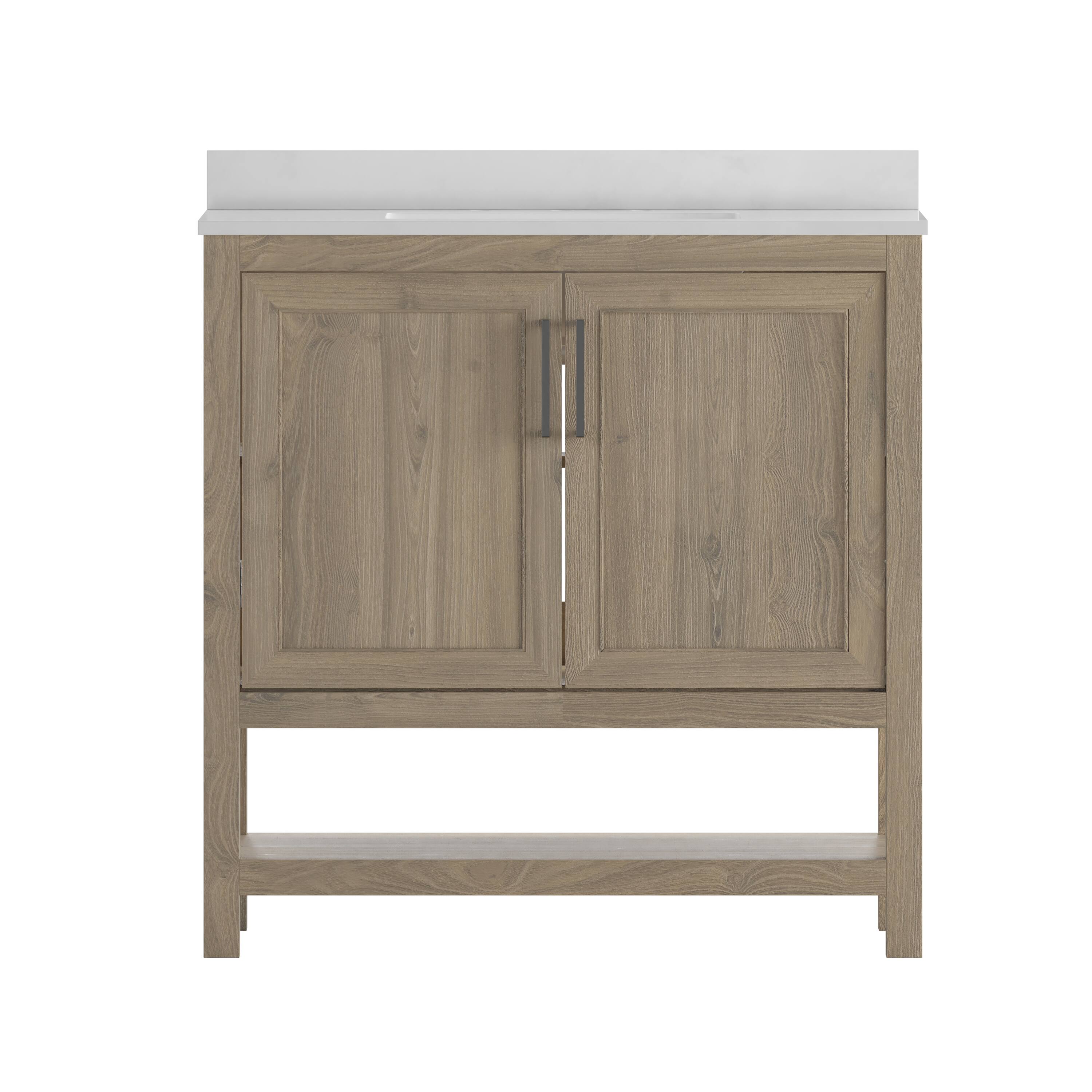 Flash Furniture Vega 36 Inch Bathroom Vanity with Sink Combo, Storage ...