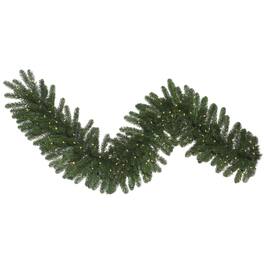 Vickerman - 9' x 20" Oregon Fir Garland Warm White Dura-Lit LED 200WW - Green