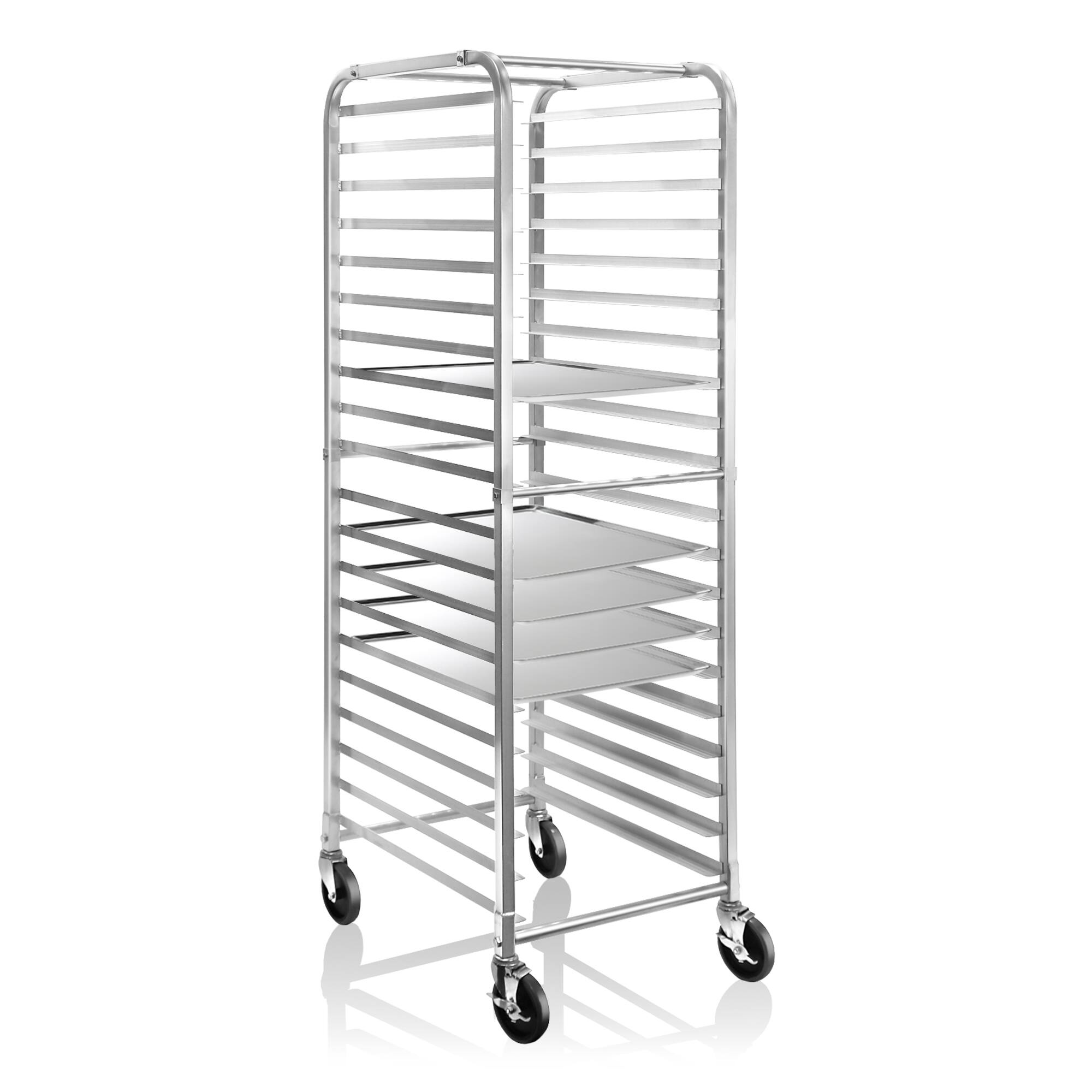 Alt View 2. GRIDMANN - 20 Sheet Commercial Kitchen Bakery Rack - Silver.