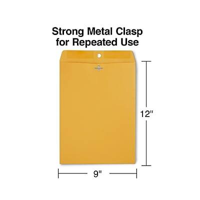 Strong Metal Clasp for Repeated Use  
12" x 9"