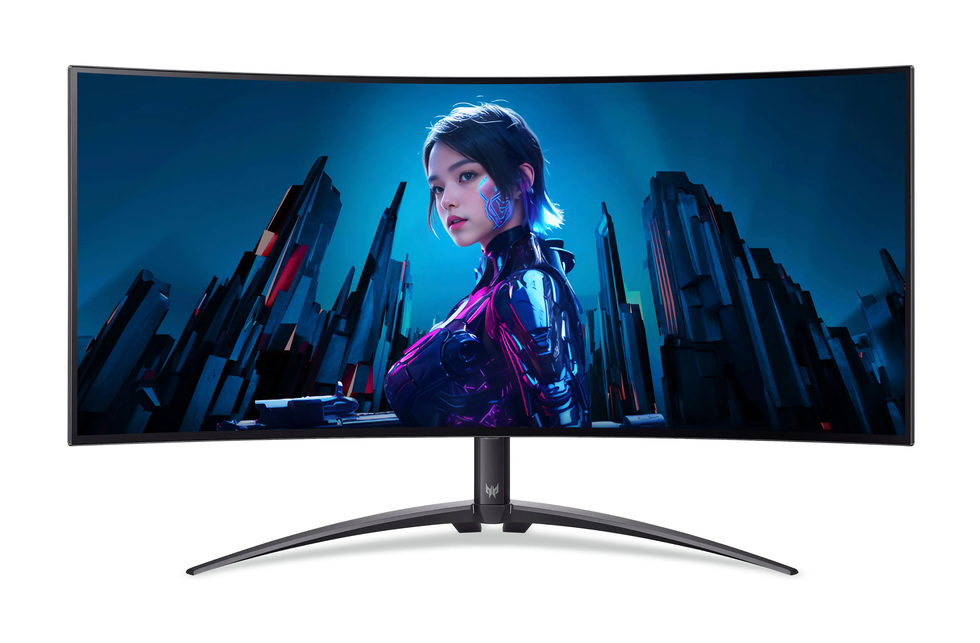 Front. Acer - Predator 39" QHD OLED Curved 240Hz 0.01ms FreeSync Gaming Monitor with HDR (DisplayPort, HDMI) - Black.
