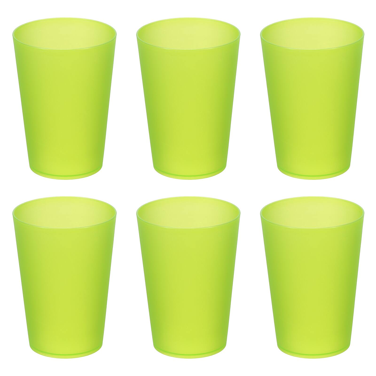 Unique Bargains - 6pcs Plastic Tumblers, 11.8oz Reusable Unbreakable Water Tumblers for Home Office Outdoors Water Coffee Milk Juice Tea - Clear Green