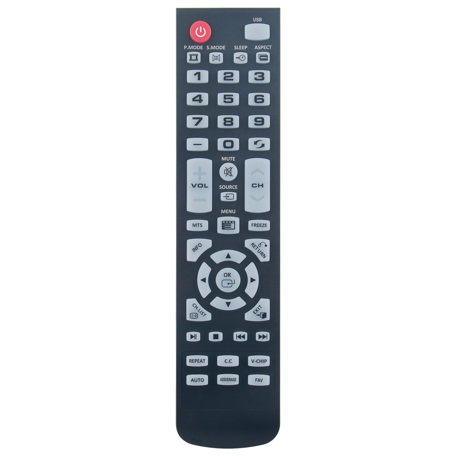 VINABTY - New Universal Replaced Remote Control Fits for ELEMENT XHY353-3 Westinghouse WS-1688 ELEFW195 ELEFW247 - Black
