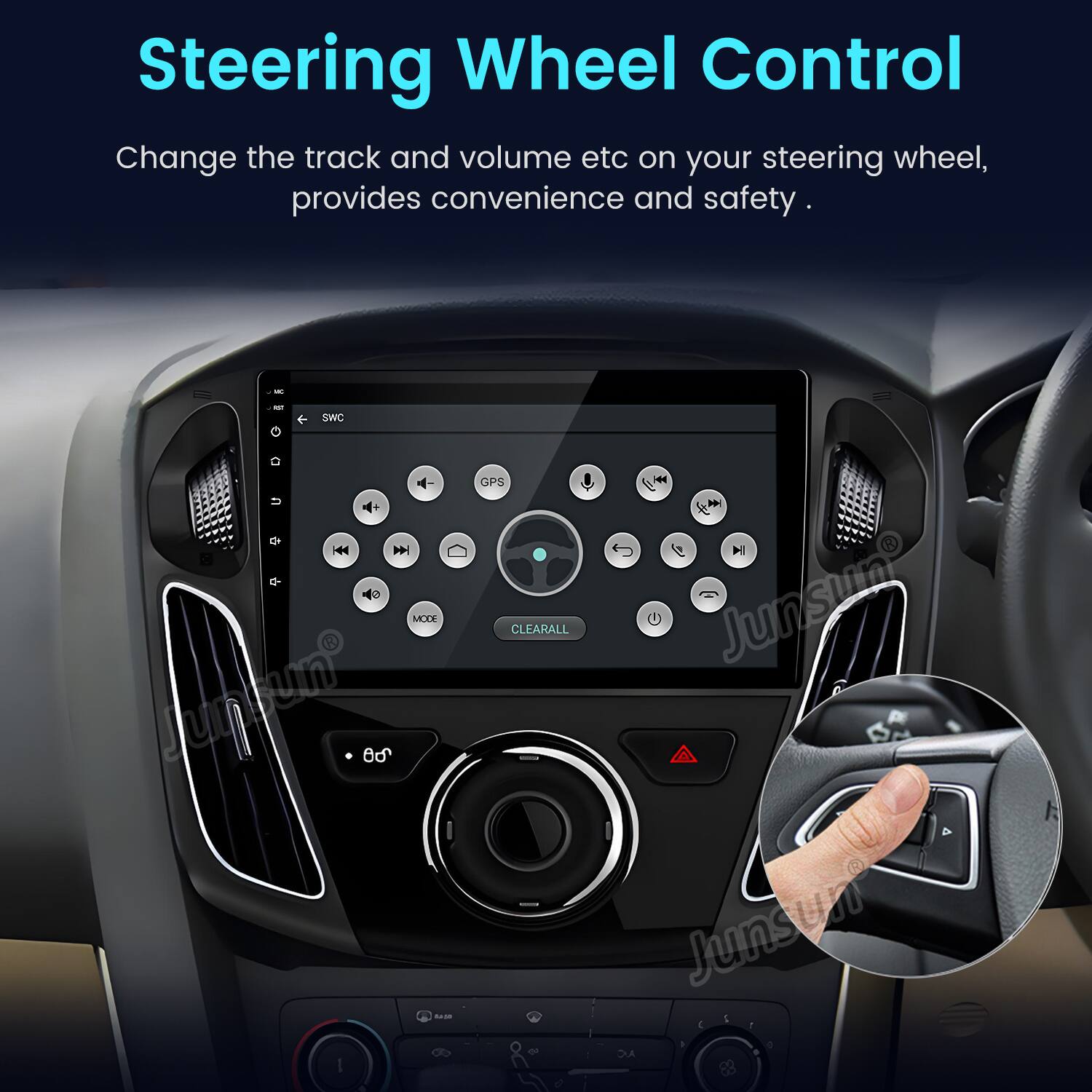 Steering Wheel Control
Change the track and volume etc on your steering wheel, provides convenience and safety.