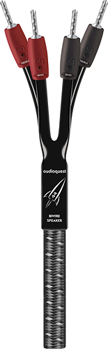 AudioQuest - Rocket 44 20' Single-Biwire Speaker Cable - Silver/Black/Gray