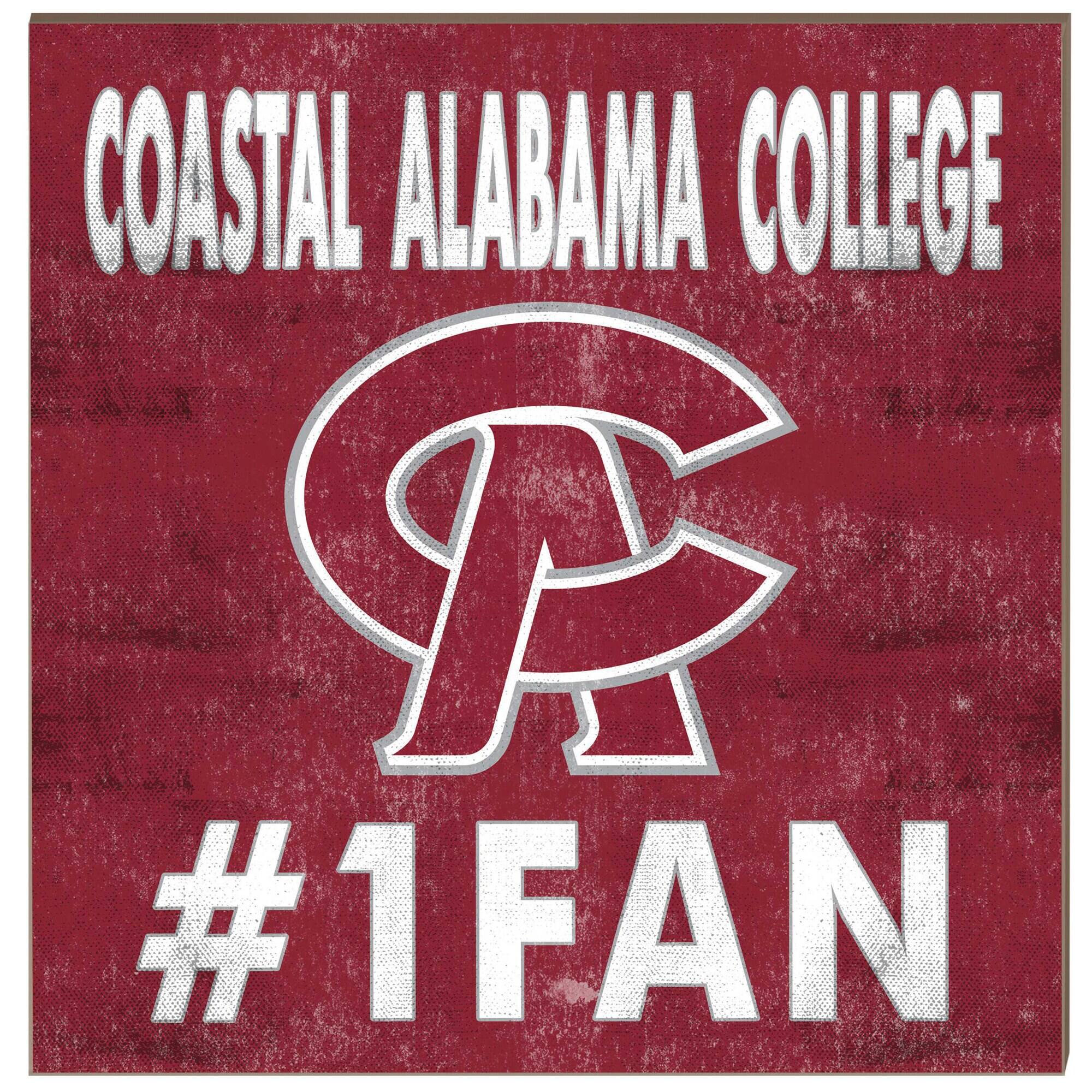 Coastal Alabama Community College 10" x 10" #1 Fan Plaque