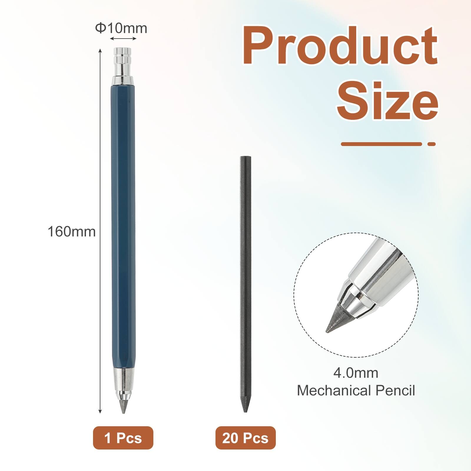 10mm Product Size 160mm 4.0mm Mechanical Pencil 1 Pcs 20 Pcs