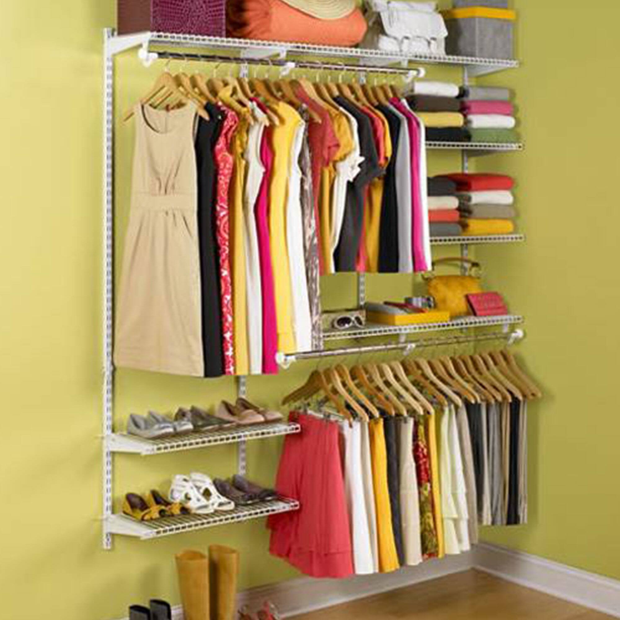 Alt View 3. RubberMaid - Rubbermaid Configurations 3-6 Feet Custom DIY Closet Organizer Deluxe Kit, White - White.