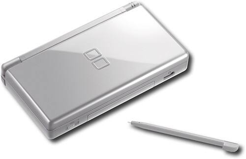 Angle Standard. DS - Refurbished Lite Handheld Gaming System (Metallic Silver) - Graphite.
