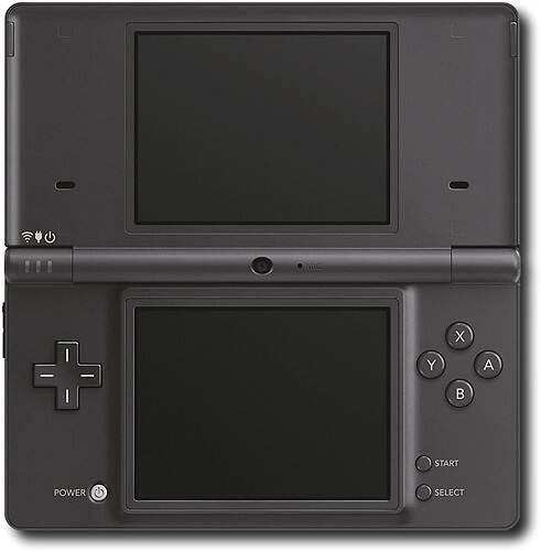 Front Standard. DSi - Refurbished Handheld Gaming System (Black).