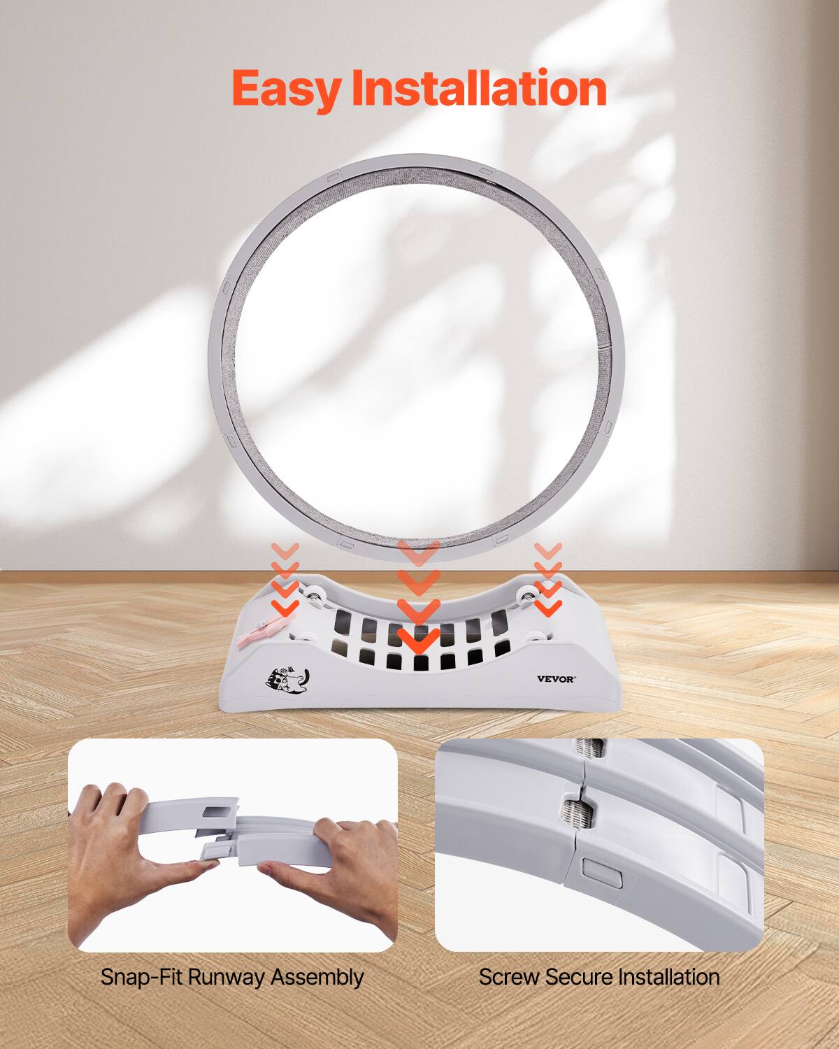 Easy Installation

Snap-Fit Runway Assembly

Screw Secure Installation