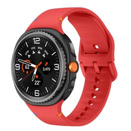 StrapsCo - Active Band Silicone Rubber Watch Strap For Samsung Galaxy Watch 8 (Medium-Long) - Crimson