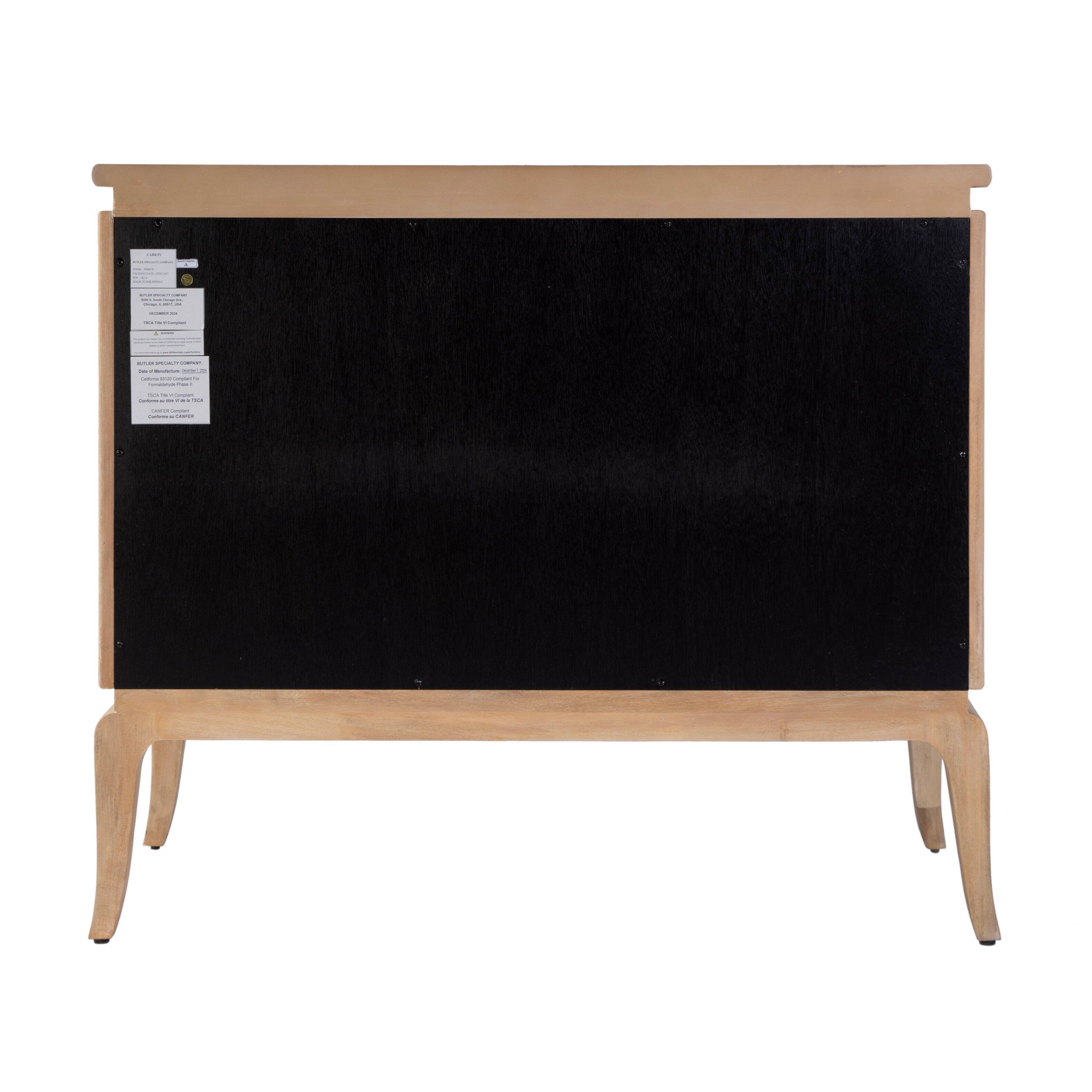 Alt View 4. Butler Specialty - Karolina 40 in. W Wood 2 Door Accent Cabinet with Interior Shelves - Light Brown.