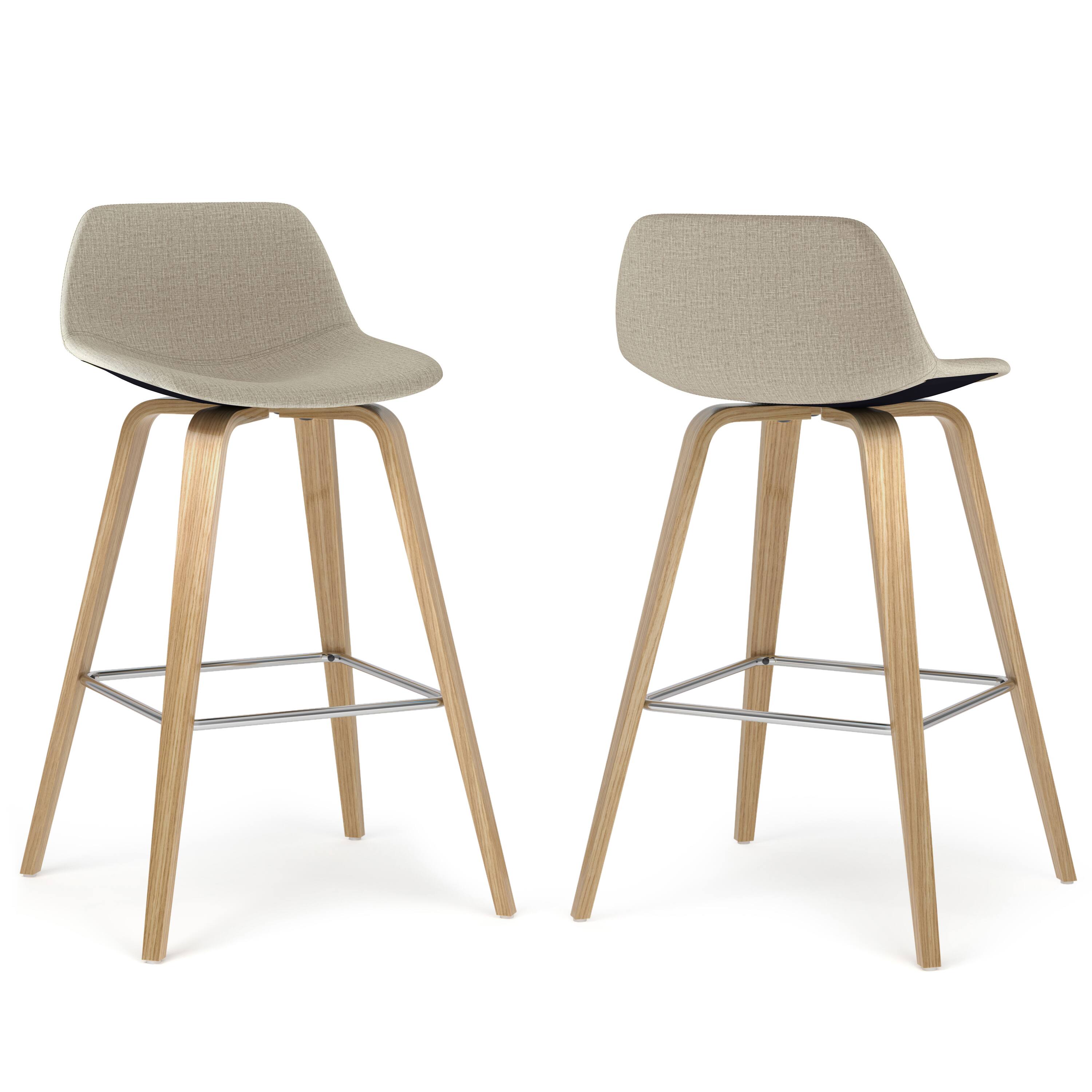 Angle. Simpli Home - Randolph Bentwood Counter Height Stool (Set of 2) - Natural.