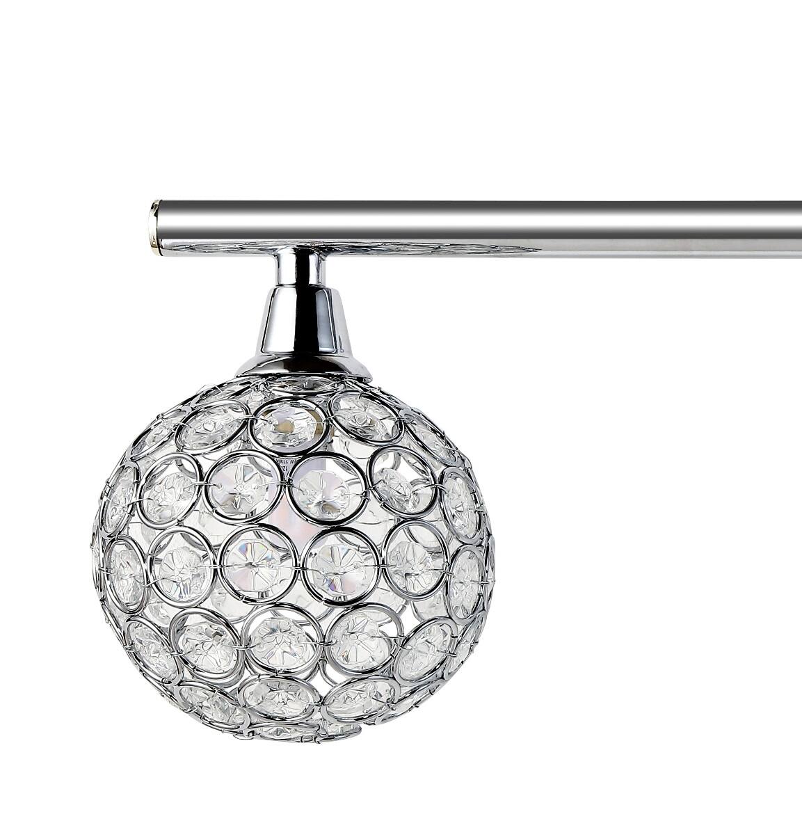 Alt View 4. Jonathan Y - Maeve 23" 3-Light Iron/Glass Contemporary Glam LED Vanity Light, Chrome - Chrome.