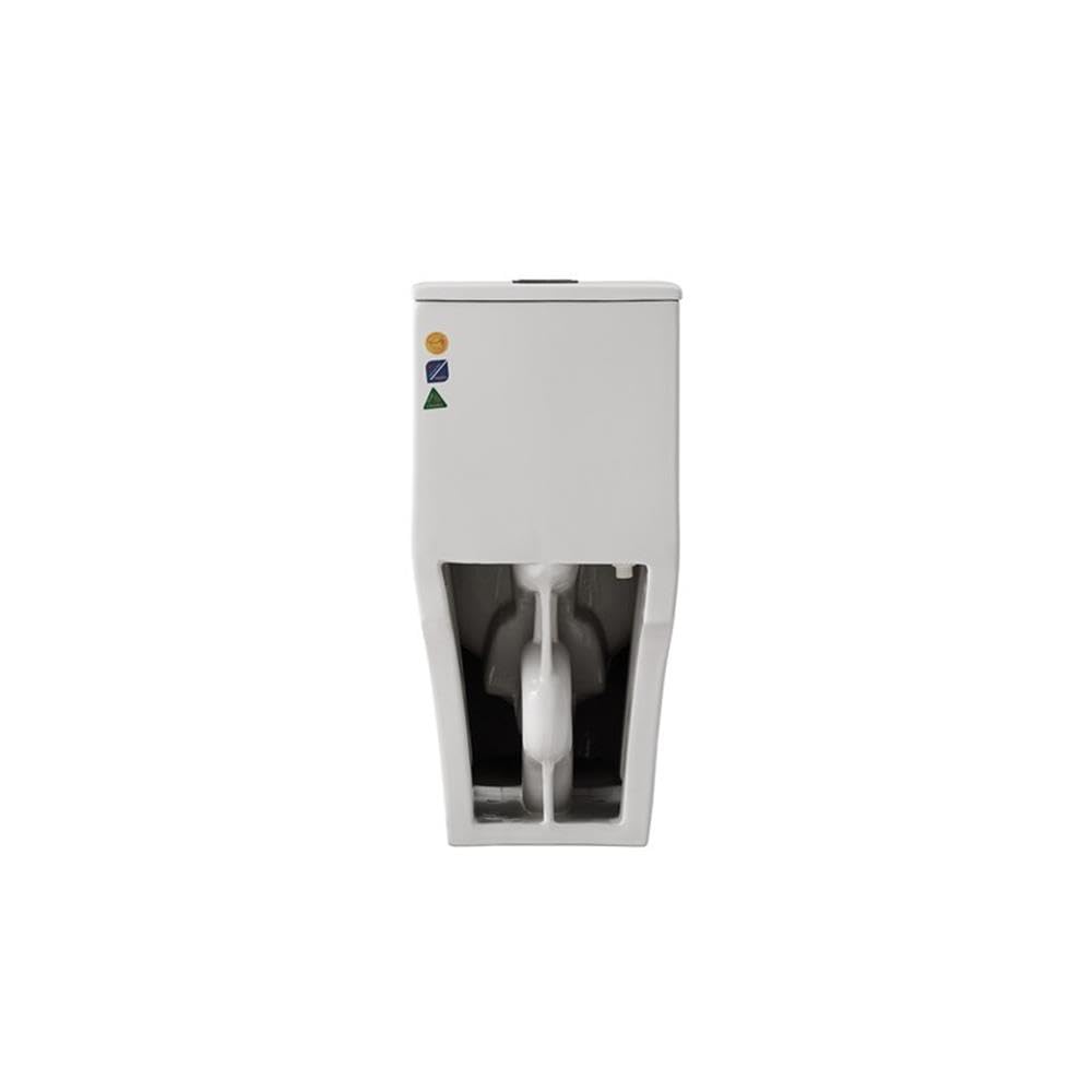 Alt View 2. Elegant Kitchen and Bath - Winslet One-piece floor Square Toilet 27x14x31 in White - White.