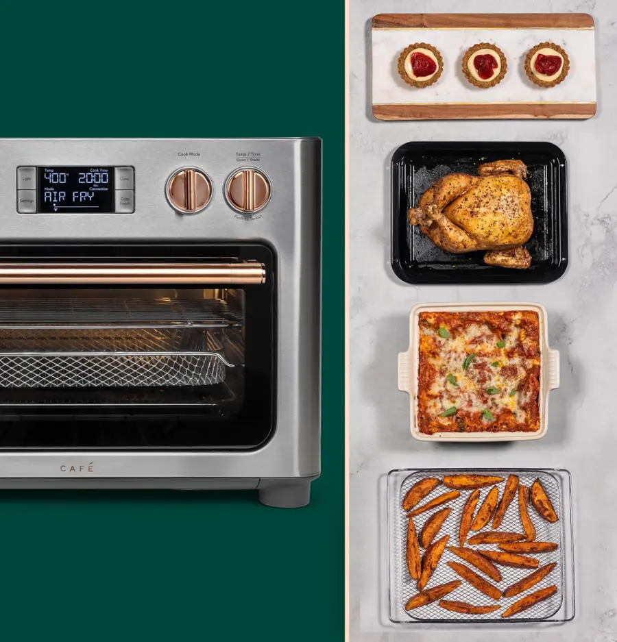Alt View 13. Café - Couture Smart Toaster Oven with Air Fry - Stainless Steel.
