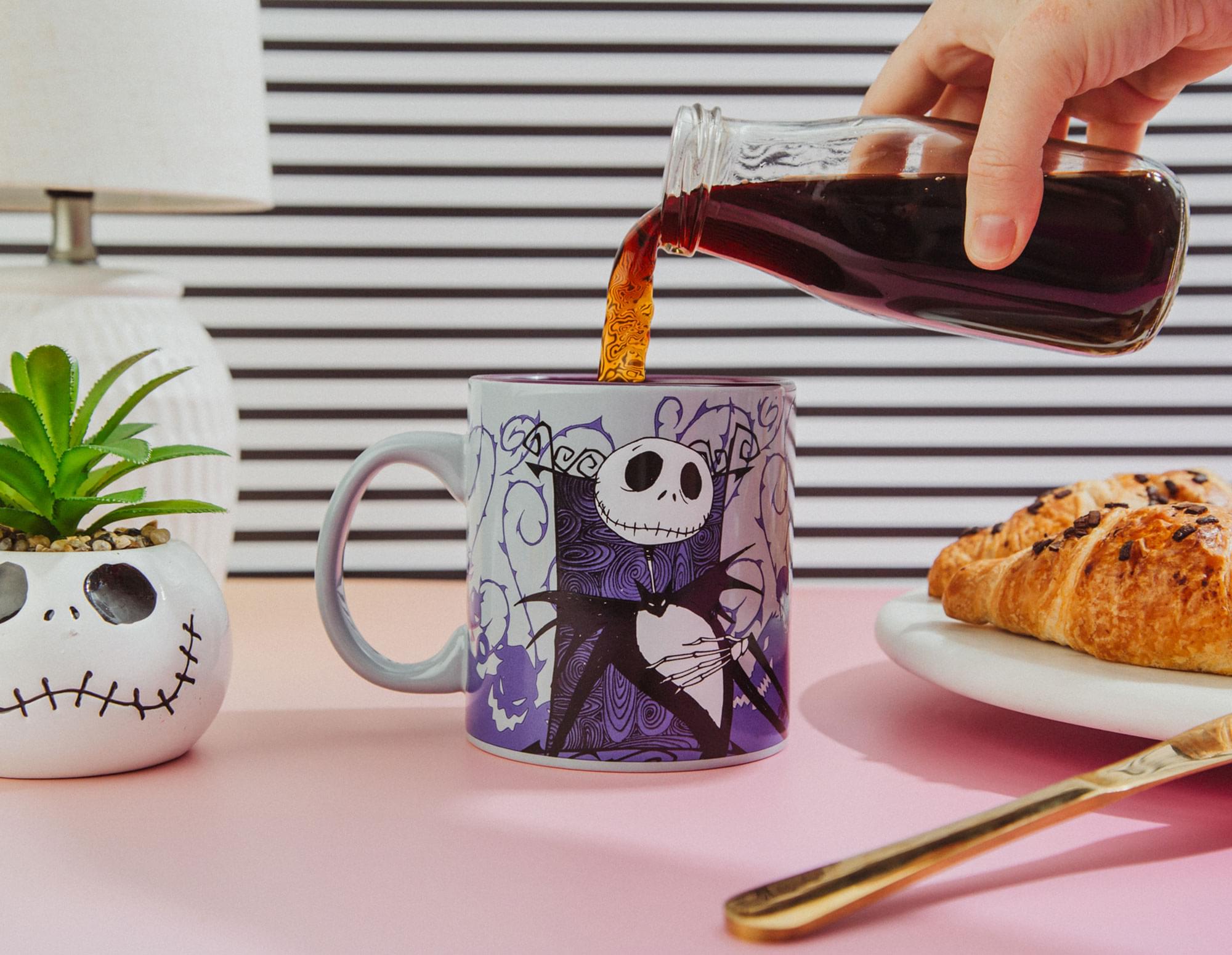 Alt View 2. Disney - Disney The Nightmare Before Christmas Jack Skellington Purple Ceramic Mug - Gray.